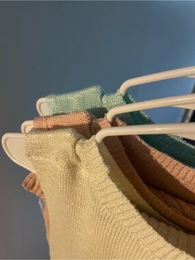 Ribbed Knit Sweater sets cream pink Mint